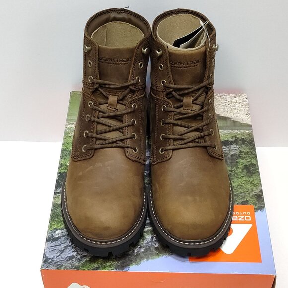 Ozark Trail Range Mountain Leather Boots Men's Size 9 Genuine Leather Upper NIB - Picture 4 of 12